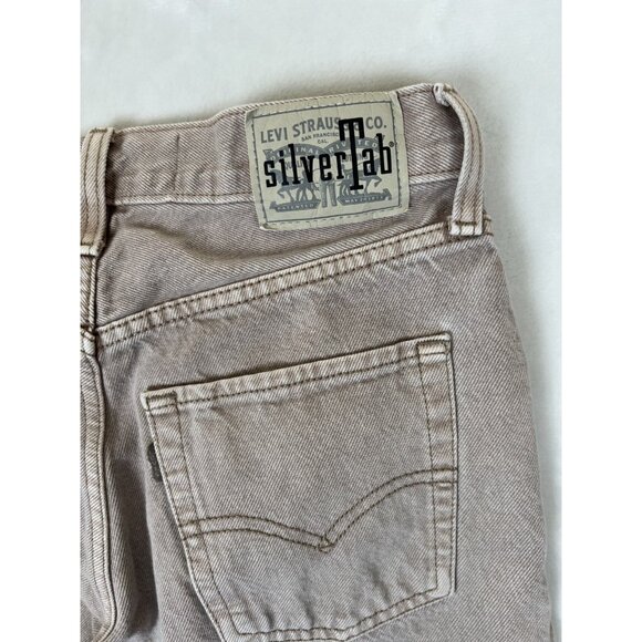 Levis Silvertab 94 Jeans Womens 26x30 Baggy Beige Denim Y2K Skater Grunge Modern - Picture 6 of 7